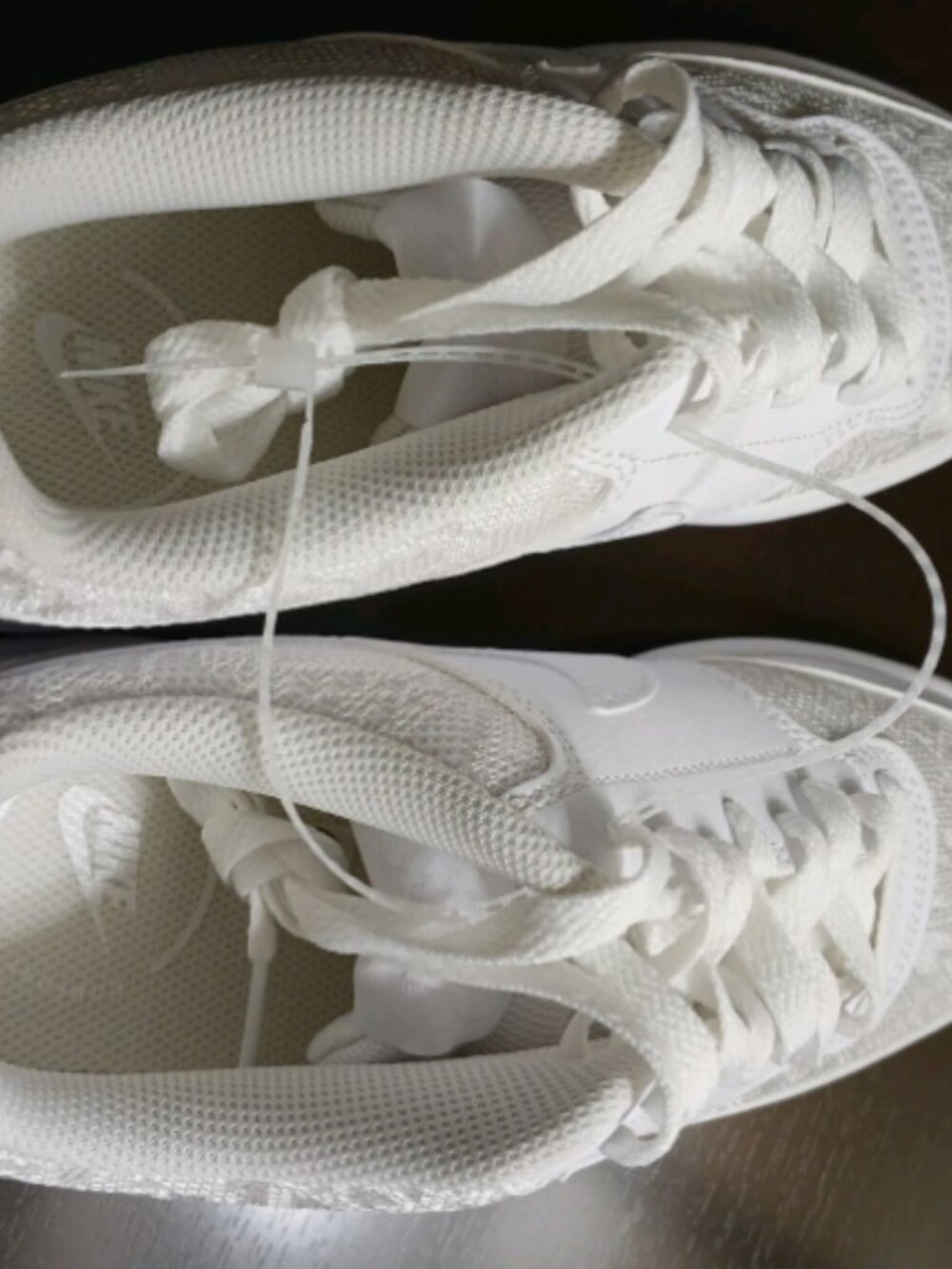 Nike White Lace Shoes Woman Size 9 New - Picture 4 of 5